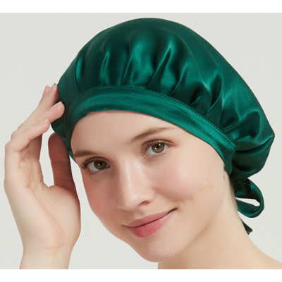 New Fashion Female Bonnet % Pure Silk 16mm Soft Satin Hair Care Sleep Cap Night Cap